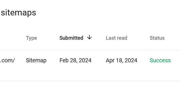 google search console sitemap last read